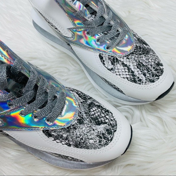 Silver snake platform sneaker - Picture 9 of 9